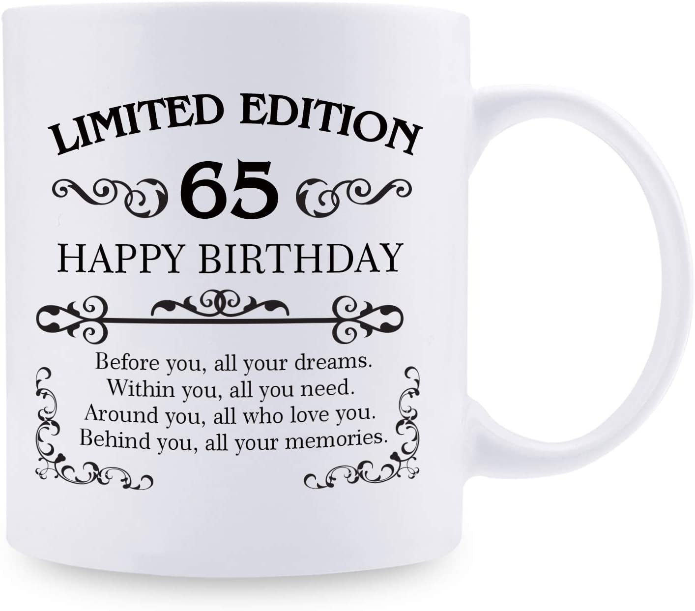 65th Birthday Gifts for Women Men - 11 oz Coffee Mug - 65 Year Old Present Ideas for Mom, Dad, Wife, Husband, Son, Daughter, Friend, Colleague, Coworker (65th Birthday Gift) - Walmart.com